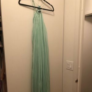 tibi maxi emerald green dress xs 2